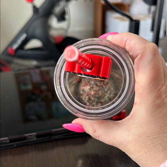 F-CAW-F Chicken 16oz Double-Walled Acrylic Glitter Tumbler with Straw Buddy - Picture 10 of 10